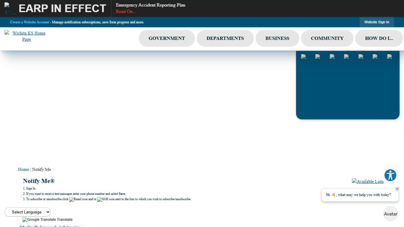 Notify Me • Media Releases & Advisories